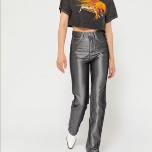 Urban Outfitters metallic high waisted jeans